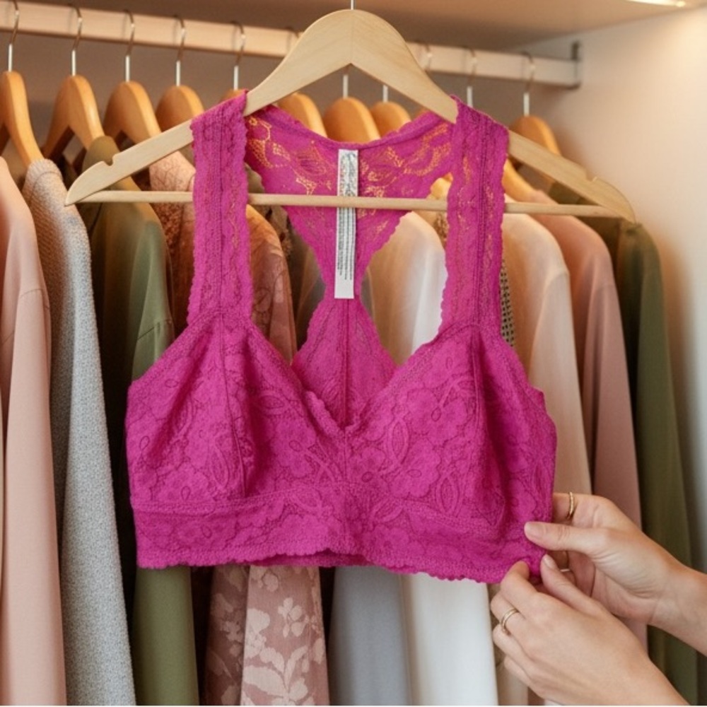NWT Free People Lace Racerback summer crop top - Picture 9 of 14